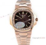 (OE)Swiss Copy Patek Philippe Nautilus 5713g Brown Dial Diamond Watch 40mm_th.jpg
